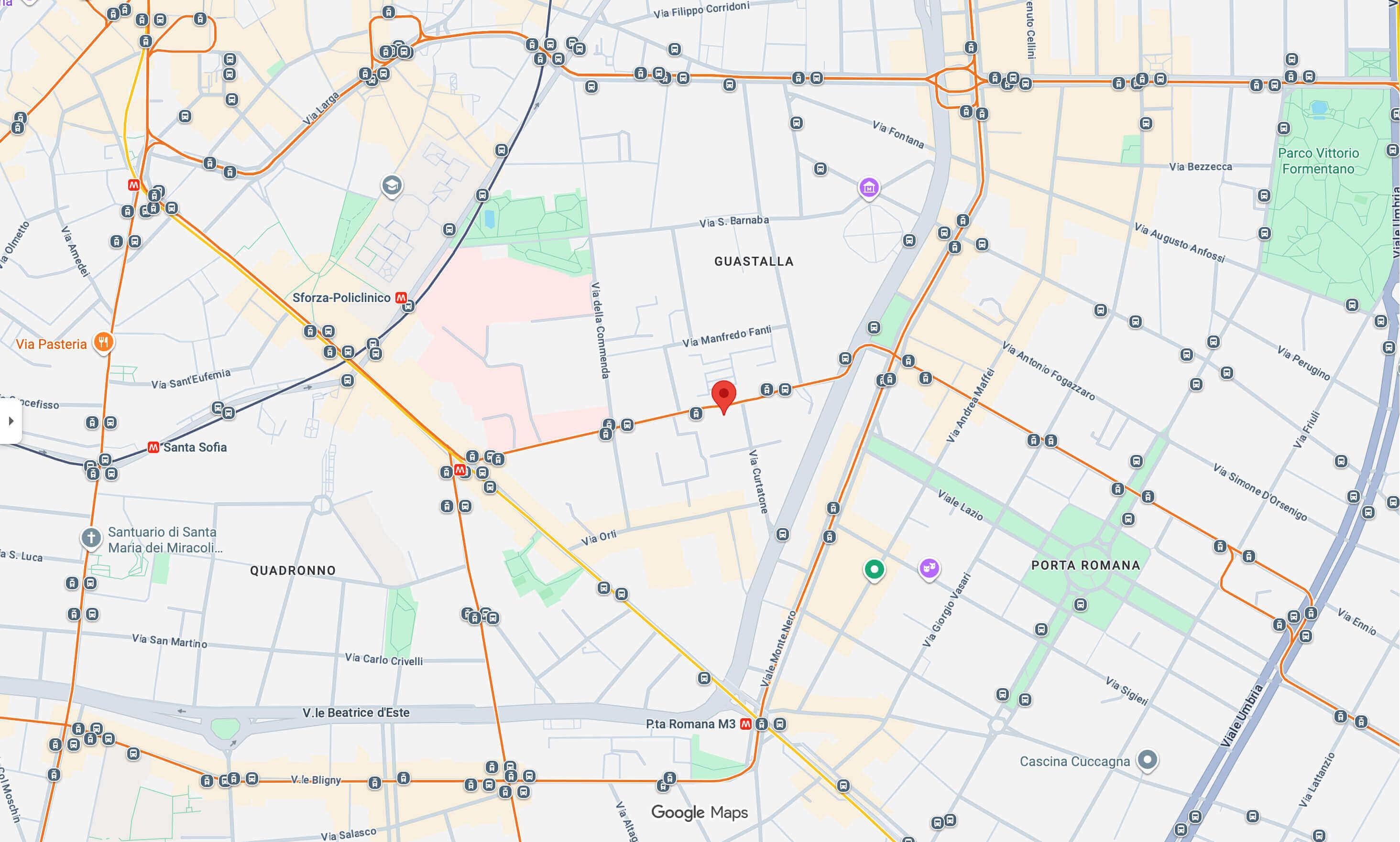 Google Maps - Via Lamarmora, 34 Milano